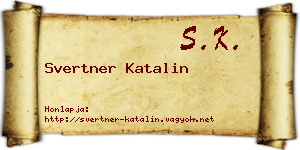 Svertner Katalin névjegykártya