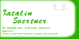 katalin svertner business card